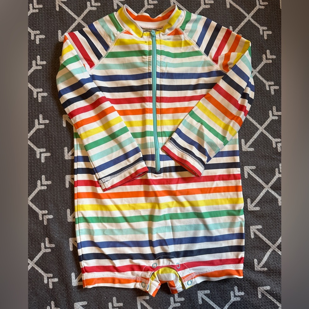 Primary Rainbow One Piece Rashguard